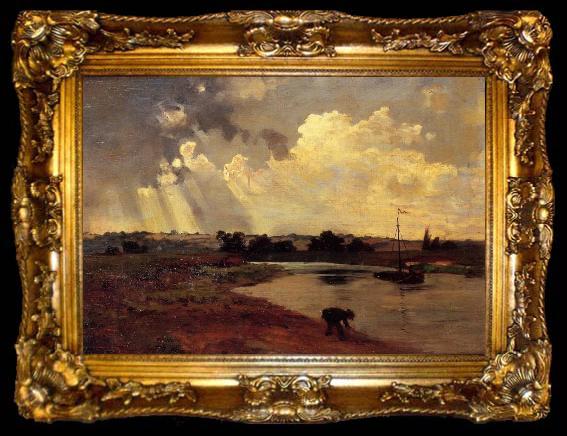 framed  Charles-Francois Daubigny The Banks of the River, ta009-2